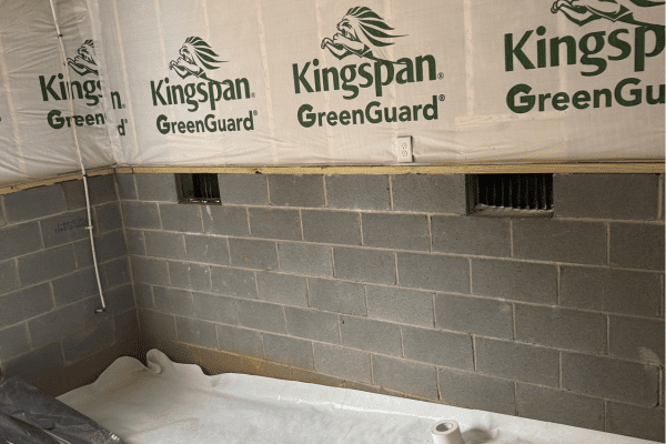 New crawl space insulation