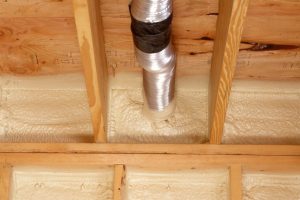 Air sealing in an attic